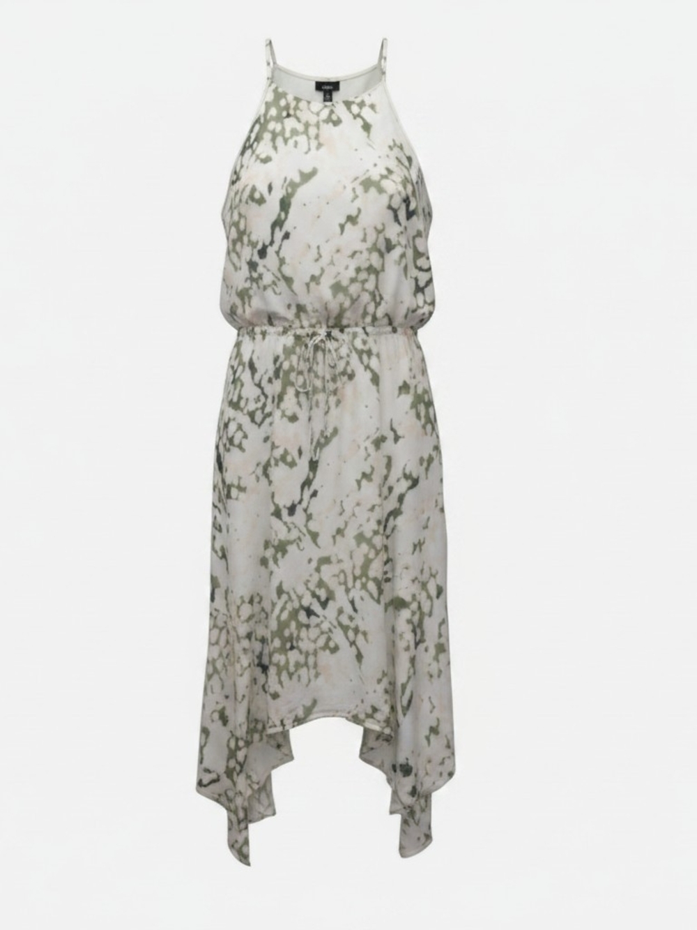 Mossimo Supply Co. Light Olive Marble Halter High-Low Dress